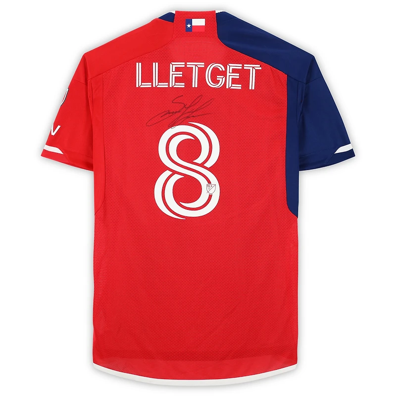 Sebastian Lletget FC Dallas Autographed Match-Used #8 Red adidas Jersey from the 2024 MLS Season - Size M