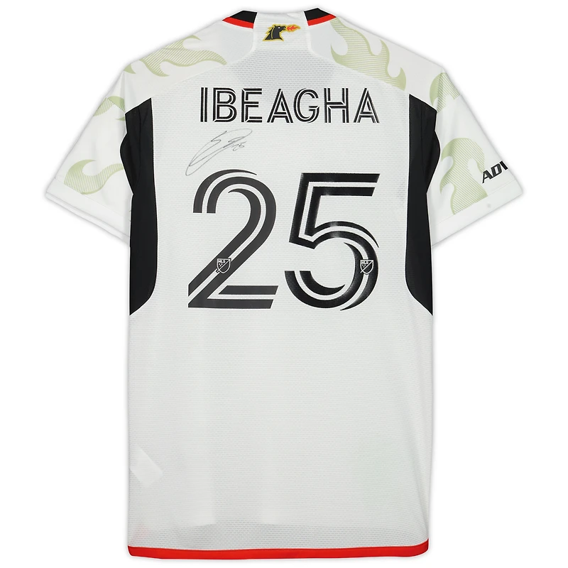 Maillot blanc dédicacé #25 de Sebastien Ibeagha FC Dallas pour la saison 2023 de la MLS