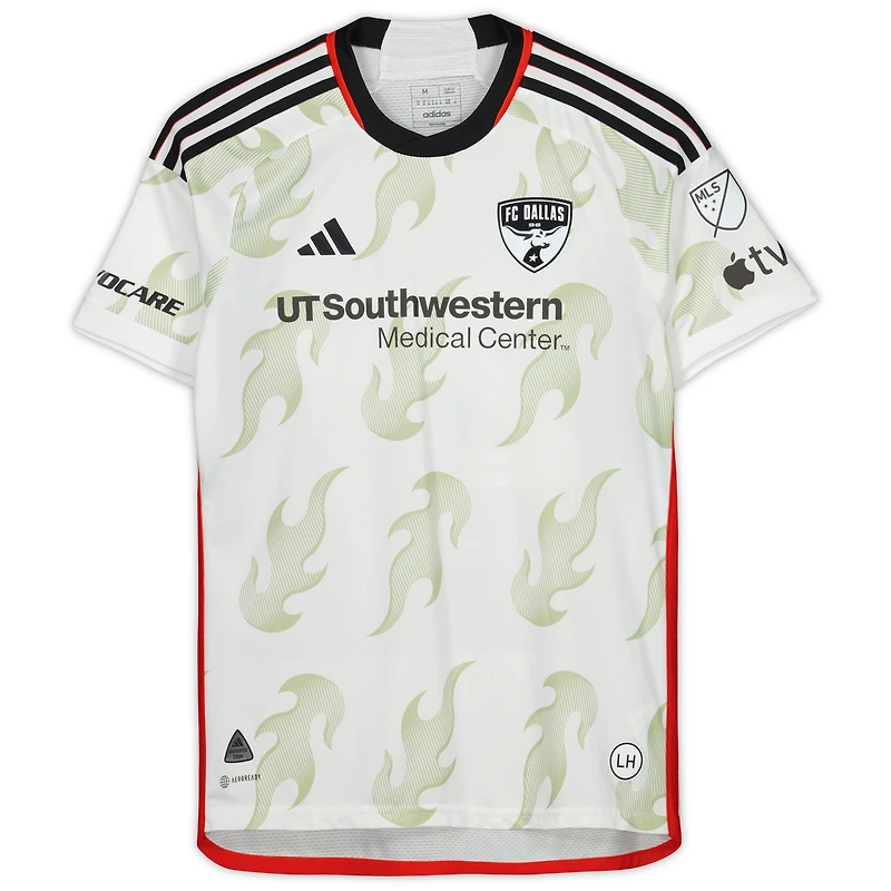 Maillot blanc dédicacé #25 de Sebastien Ibeagha FC Dallas pour la saison 2023 de la MLS