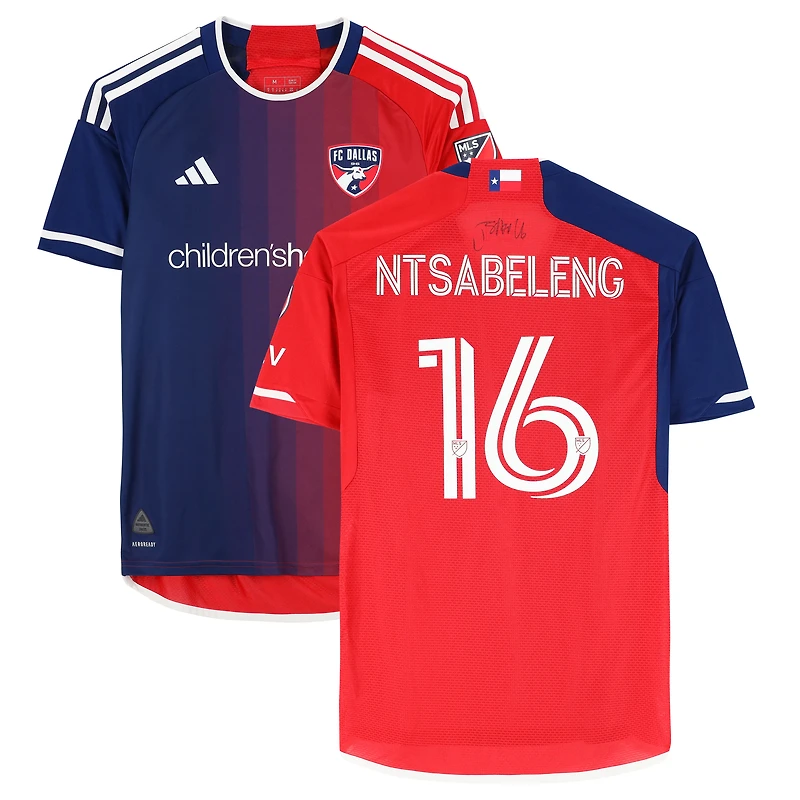 Tsiki Ntsabeleng FC Dallas Autographed Match-Used #16 Red adidas Jersey from the 2024 MLS Season - Size M