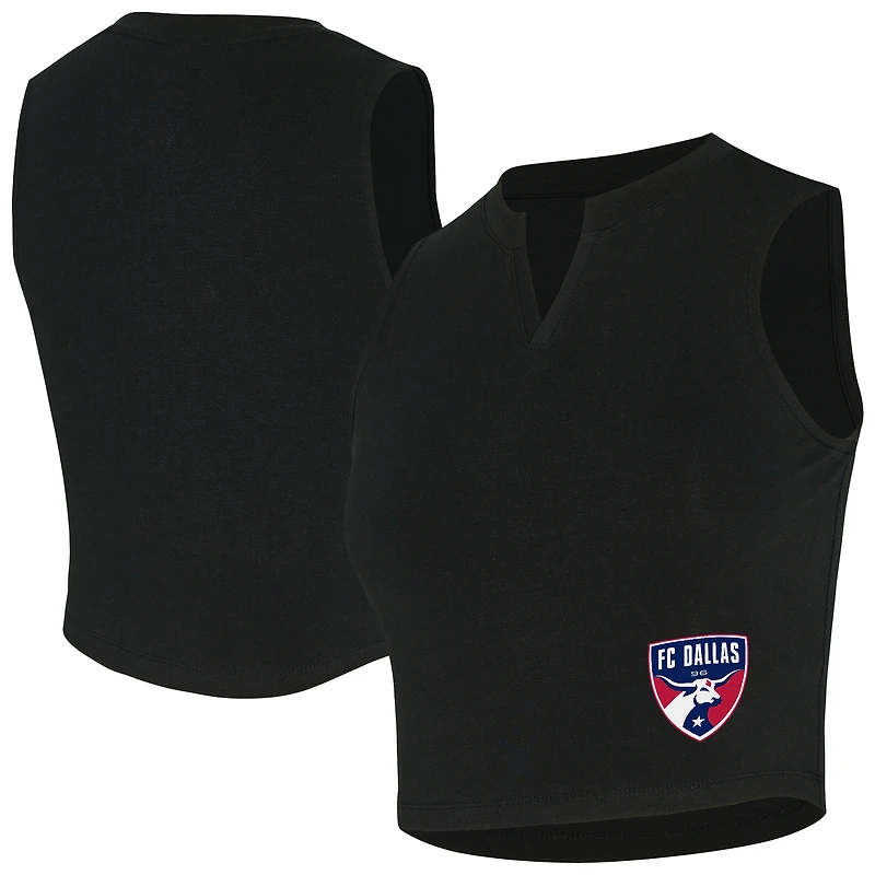 Débardeur court tri-blend noir FC Dallas Market de Concepts Sport pour femme