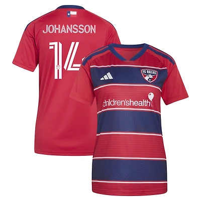 Maillot réplique adidas Herman Johansson rouge FC Dallas 2026 DNA pour femme