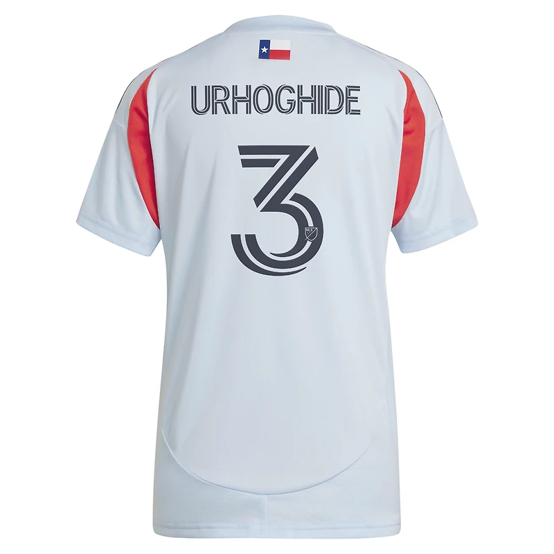 Maillot réplique adidas Osaze Urhoghide bleu clair FC Dallas 2025 The Inferno pour femme