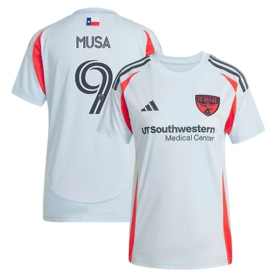 Women's adidas Petar Musa Light Blue FC Dallas 2025 The Inferno Kit Replica Player Jersey