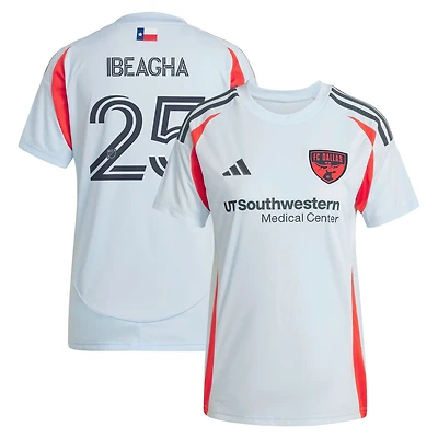 Women's adidas Sebastien Ibeagha Light Blue FC Dallas 2025 The Inferno Kit Replica Player Jersey