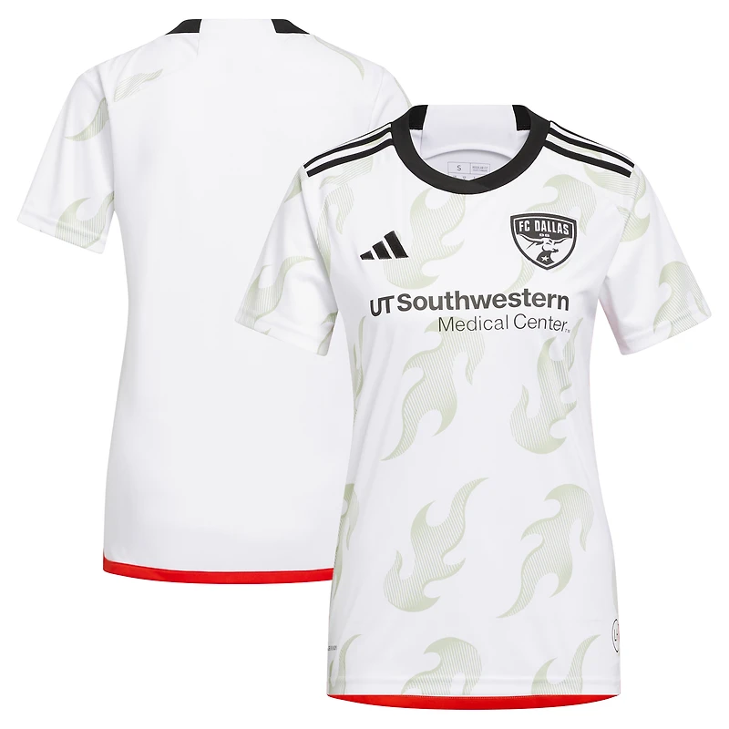 Women's adidas White FC Dallas 2023 Burn Baby Replica Jersey