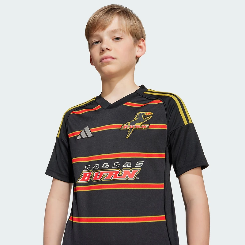 Maillot réplique noir FC Dallas 2025 pour jeunes adidas