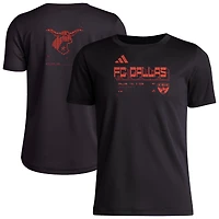 T-shirt d'avant-match adidas FC Dallas 2026 Anthem AEROREADY noir pour jeunes
