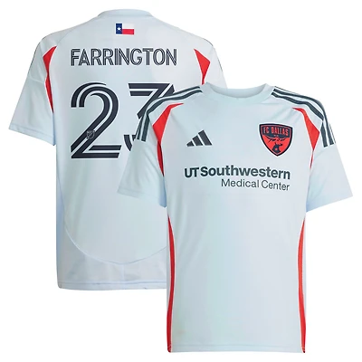 Youth adidas Logan Farrington Light Blue FC Dallas 2025 The Inferno Kit Replica Player Jersey