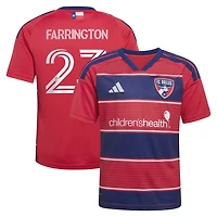 Maillot réplique adidas Logan Farrington rouge FC Dallas 2026 DNA pour enfant