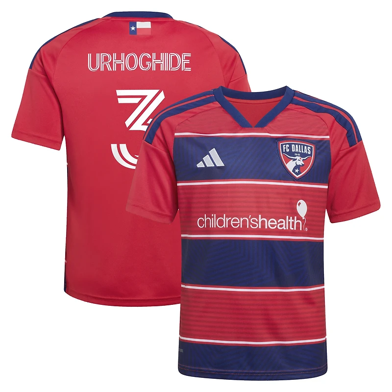 Youth adidas Osaze Urhoghide Red FC Dallas 2026 DNA Kit Replica Jersey