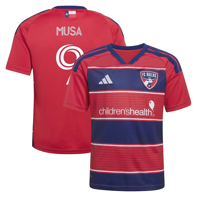 Maillot adidas Petar Musa FC Dallas 2026 DNA Kit Replica pour jeune, rouge