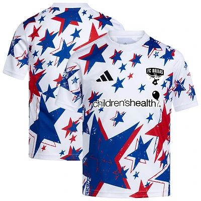 Youth adidas  White FC Dallas 2026 Americana Pre-Match Jersey