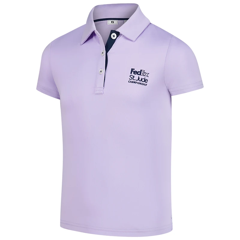 Polo violet FootJoy pour jeunes filles FedEx St. Jude Championship ProDry