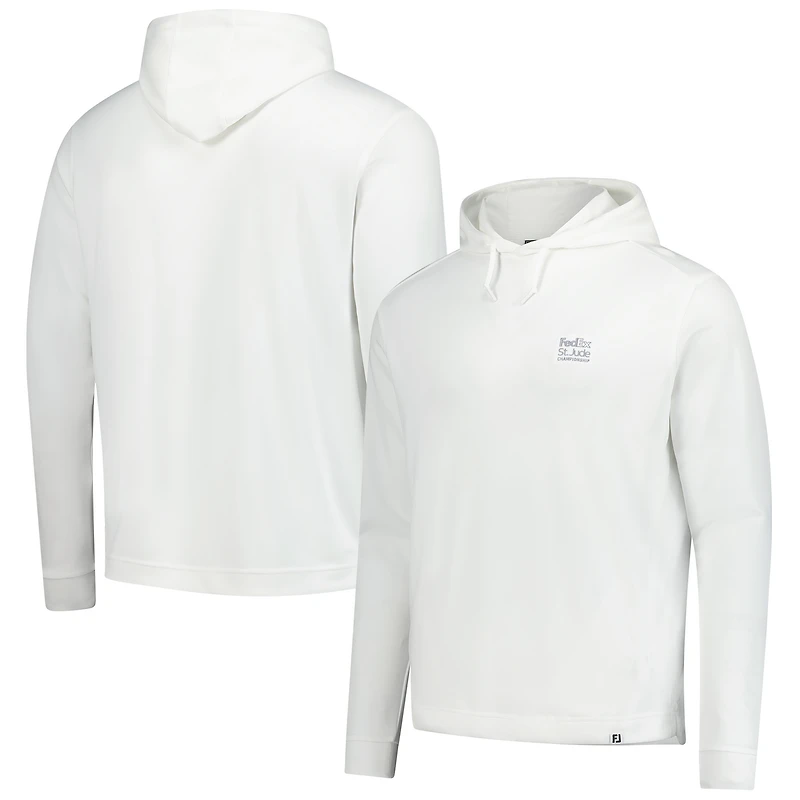 Sweat à capuche léger blanc FedEx St. Jude Championship pour homme FootJoy