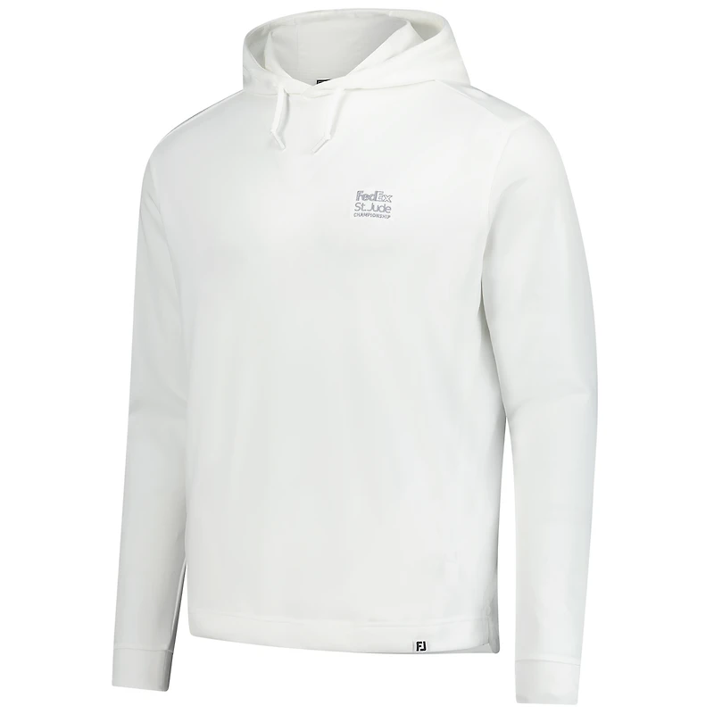 Sweat à capuche léger blanc FedEx St. Jude Championship pour homme FootJoy