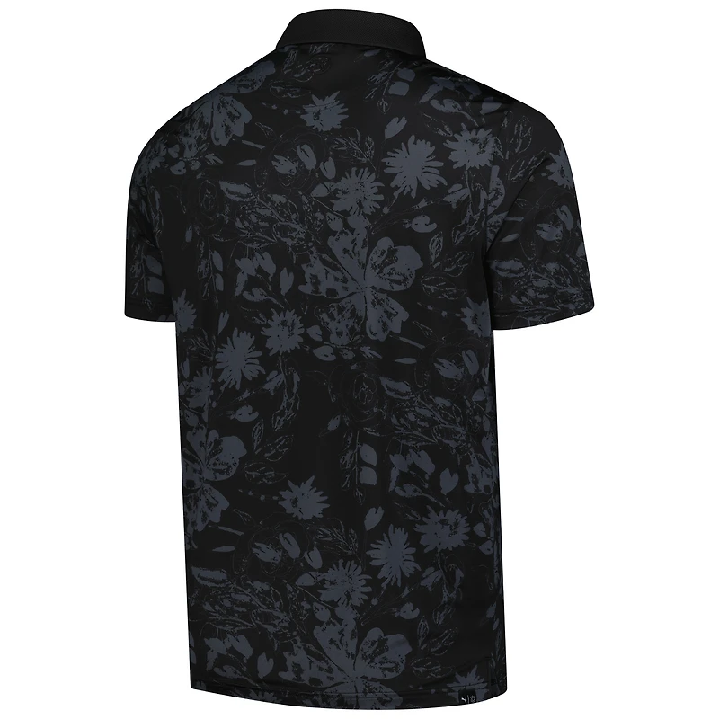 Men's Puma  Black FedEx St. Jude Championship MATTR Rose Polo