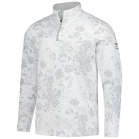 Pull zippé quart de tour Puma blanc FedEx St. Jude Championship Pure 2.0 Rose pour homme