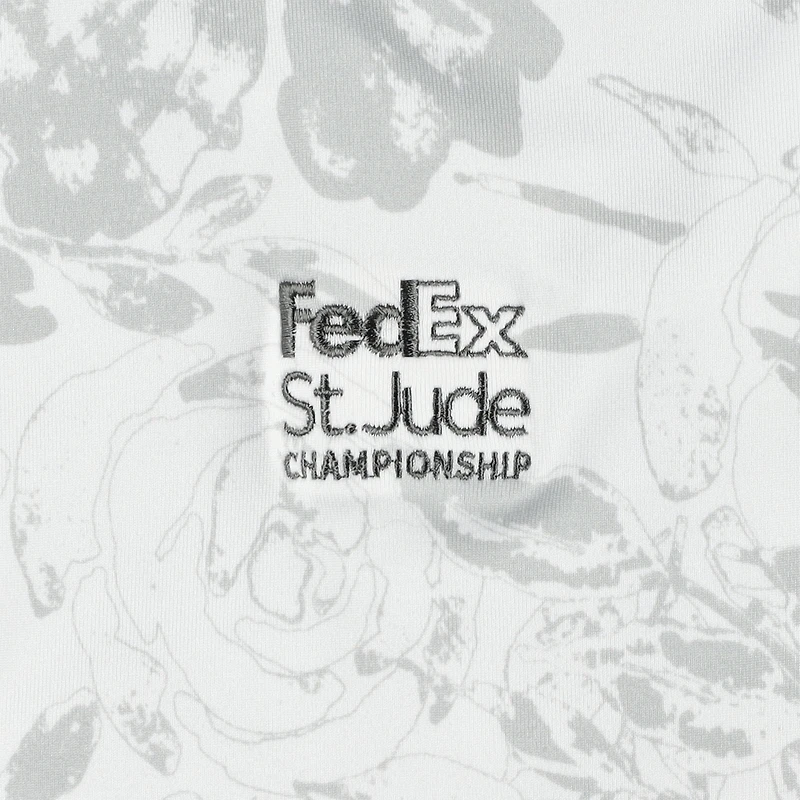 Men's Puma White FedEx St. Jude Championship Pure 2.0 Rose Quarter-Zip Pullover