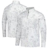 Pull zippé quart de tour Puma blanc FedEx St. Jude Championship Pure 2.0 Rose pour homme