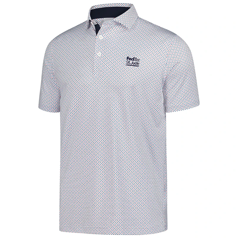 Polo Puma blanc FedEx St. Jude Championship Volition Micro Star MATTR pour homme