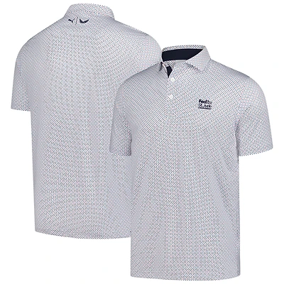 Men's Puma  White FedEx St. Jude Championship Volition Micro Star MATTR Polo