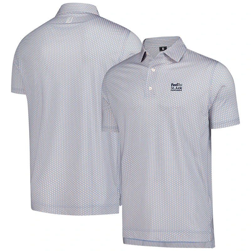 Polo FootJoy bleu FedEx St. Jude Championship ProDry à motif pied-de-poule Geo Lisle pour homme
