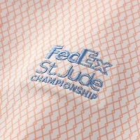 Polo FootJoy orange FedEx St. Jude Championship ProDry en fil d'Écosse à imprimé treillis pour homme