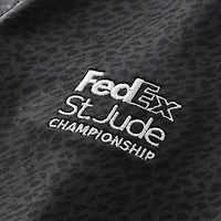 Polo à manches courtes imprimé FedEx St. Jude Championship noir FootJoy pour femme