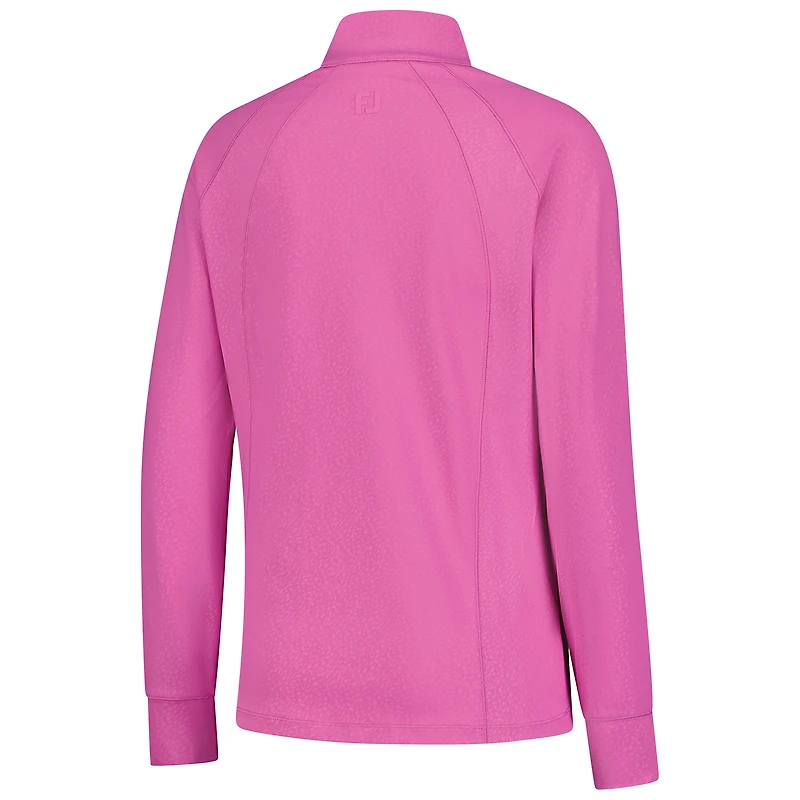 Pull-over rose FedEx St. Jude Championship en relief Raglan ProDry à quart de zip pour femme FootJoy