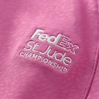 Women's FootJoy  Pink FedEx St. Jude Championship Embossed Raglan ProDry Quarter-Zip Pullover