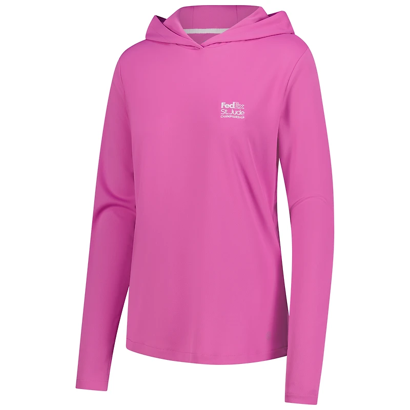 Women's FootJoy Pink FedEx St. Jude Championship Temposeries Pullover Hoodie