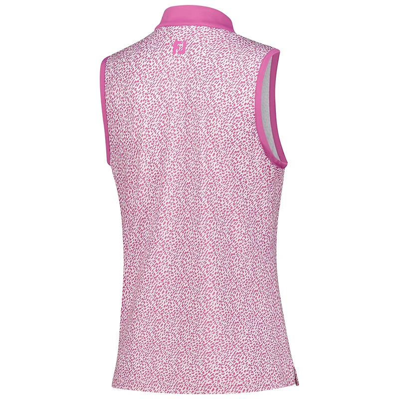 Women's FootJoy Purple FedEx St. Jude Championship ProDry Printed Sleeveless Polo