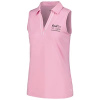 Women's Puma Pink FedEx St. Jude Championship CLOUDSPUN Piped Sleeveless Polo