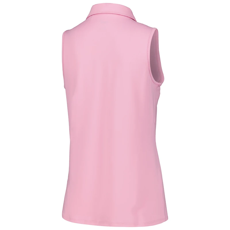 Polo sans manches passepoilé CLOUDSPUN FedEx St. Jude Championship rose Puma pour femme