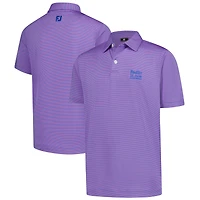 Youth FootJoy Purple FedEx St. Jude Championship MicroFeeder Stripe Lisle ProDry Polo