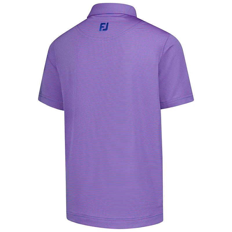 Polo FootJoy violet FedEx St. Jude Championship MicroFeeder Stripe Lisle ProDry pour jeunes