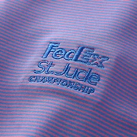 Polo FootJoy violet FedEx St. Jude Championship MicroFeeder Stripe Lisle ProDry pour jeunes
