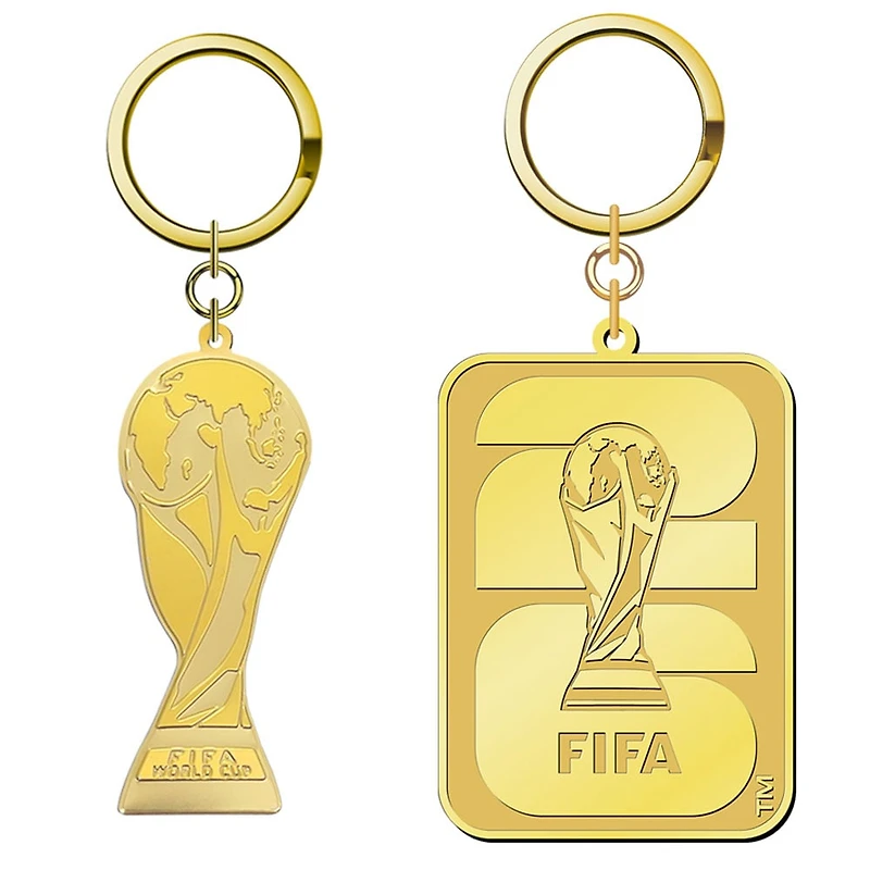 FIFA World Cup 2026 Trophy & Emblem Keychain Set