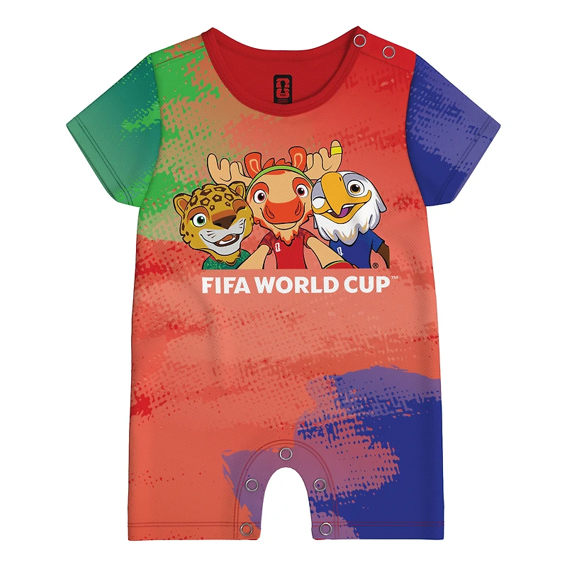 Infant Outerstuff Red USA, Mexico & Canada FIFA World Cup 2026 Mascot Romper
