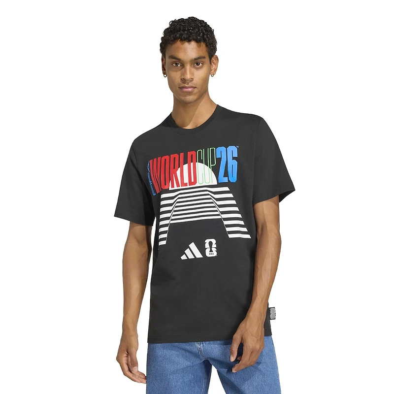 Men's adidas Black 2026 FIFA World Cup Tour T-Shirt