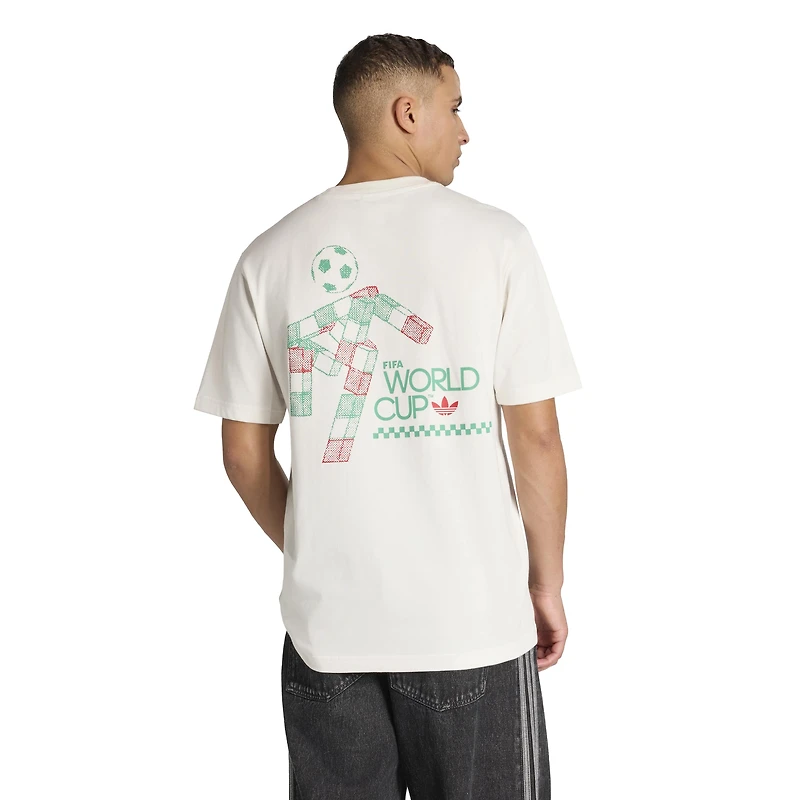 Men's adidas White 1990 FIFA World Cup Ciao Mascot T-Shirt