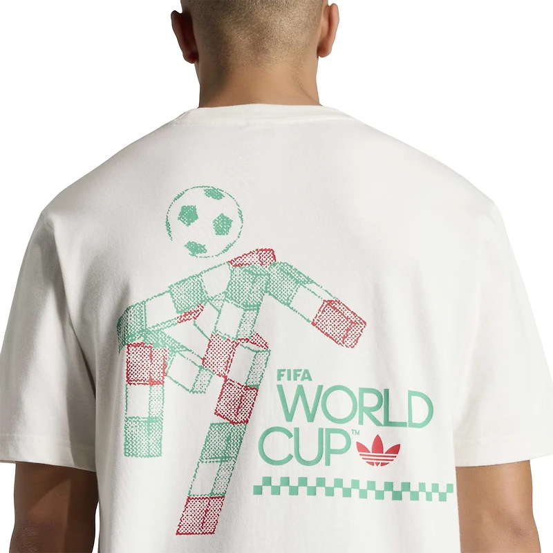 Men's adidas White 1990 FIFA World Cup Ciao Mascot T-Shirt