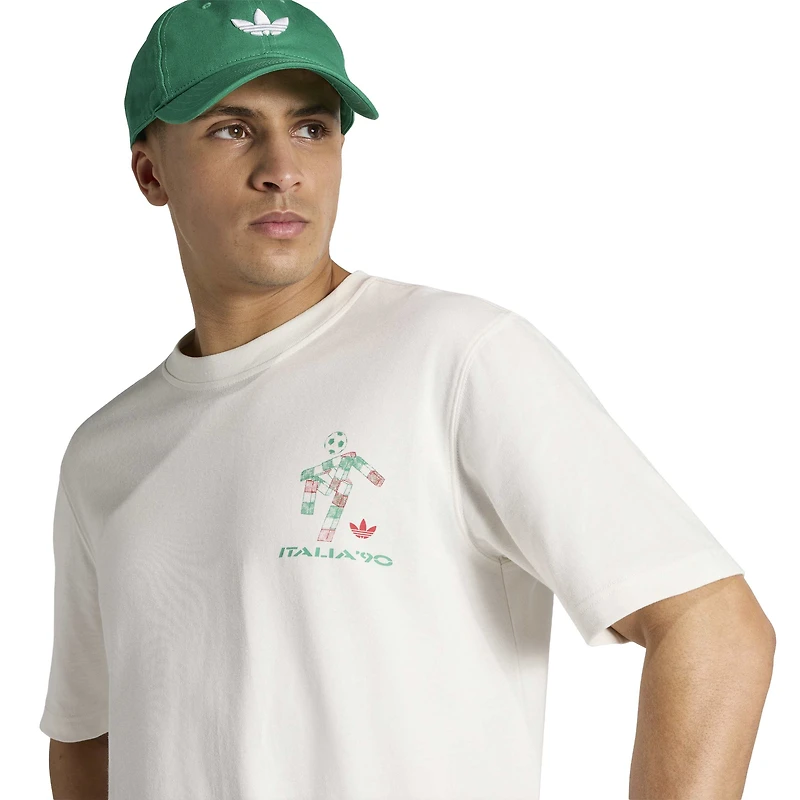 Men's adidas White 1990 FIFA World Cup Ciao Mascot T-Shirt
