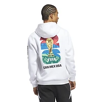 Sweat à capuche graphique officiel blanc adidas pour homme Coupe du Monde de la FIFA 2026