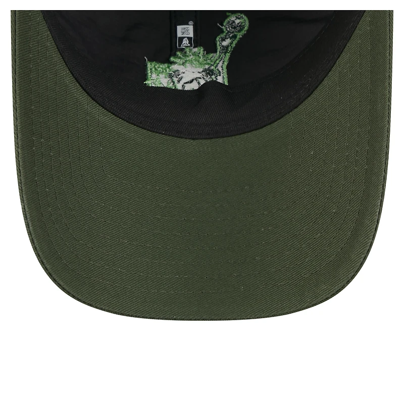Men's New Era Black/Olive USA Statue Of Liberty 9TWENTY Adjustable Dad Hat