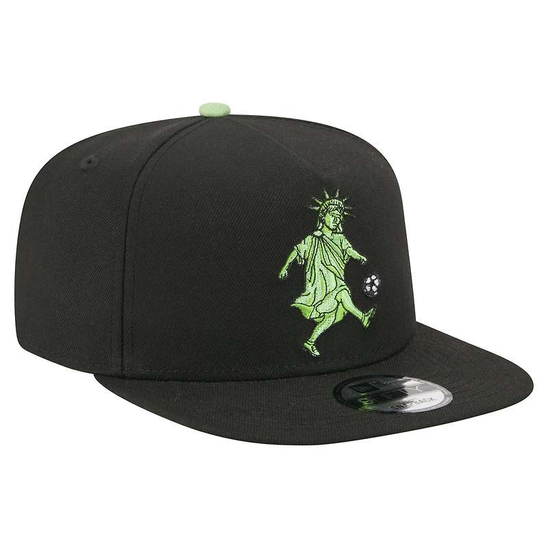 Casquette snapback New Era 9FIFTY A-Frame noire pour homme, motif Statue de la Liberté