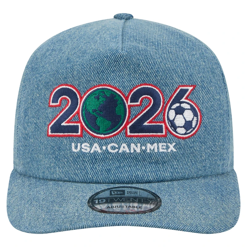 Men's New Era Blue Host Country Denim 19TWENTY Adjustable Hat