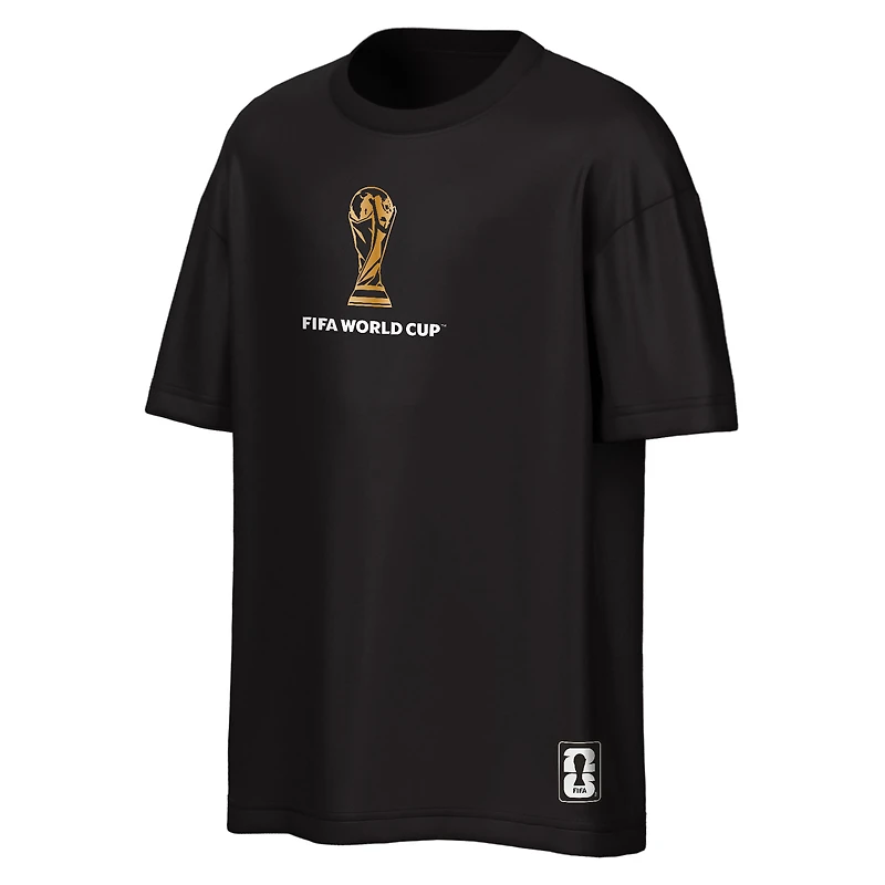 T-shirt oversize noir Outerstuff pour homme, motif trophée de la Coupe du Monde FIFA 2026