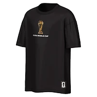 T-shirt oversize noir Outerstuff pour homme, motif trophée de la Coupe du Monde FIFA 2026